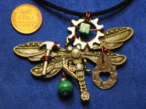 Bronze Dragonfly Necklace